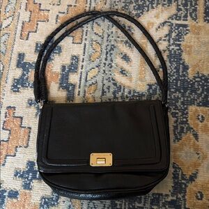 Elliott Lucca black leather crossbody bag